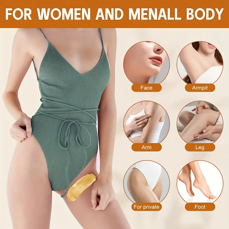 450g Honey Depilatory Wax for Hair Removal, Gentle Adhesion, Easy Application, Suitable for All Light Beige Types, Body Use, Gentle Depilation